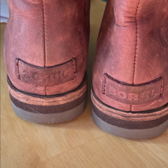 SOREL Sneakchic Alpine Nubuck Suede Faux Shearling Lace up Ankle Boots Size 7.5 - Picture 3 of 13